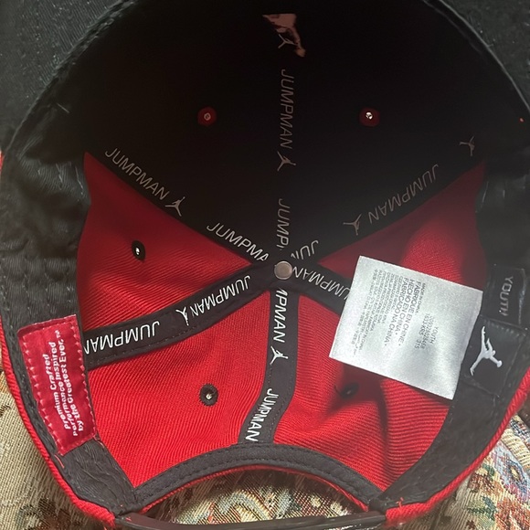 AIR JORDAN JUMPMAN Red&Black Adjustable Youth Hat PRICE DROP $40 Authentic - Picture 8 of 9